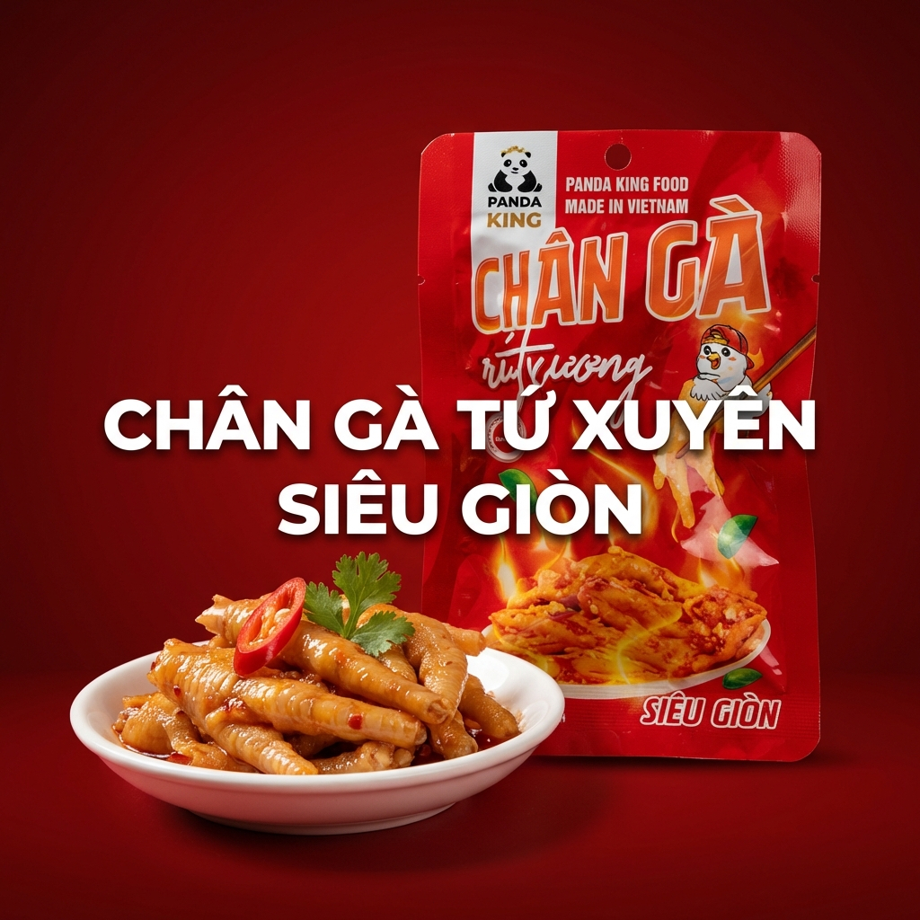 Chân gà rút xương Panda 26g ăn liền cay nhẹ snack