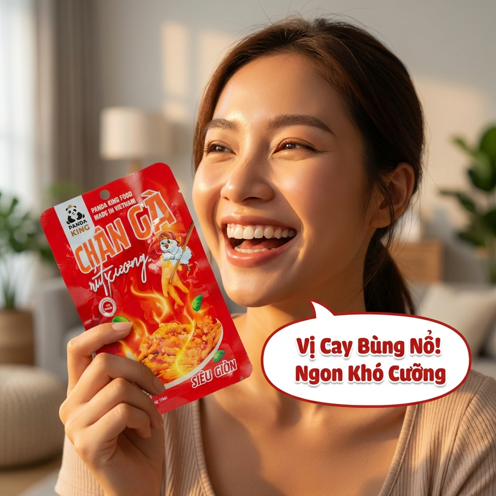 Chân gà rút xương Panda 26g ăn liền cay nhẹ snack