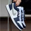 Giày Thể Thao Cổ Thấp, Giày Sneaker Navy Sọc Xám Phong Cách Thời Trang Nam Nữ