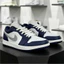 Giày Thể Thao Cổ Thấp, Giày Sneaker Navy Sọc Xám Phong Cách Thời Trang Nam Nữ
