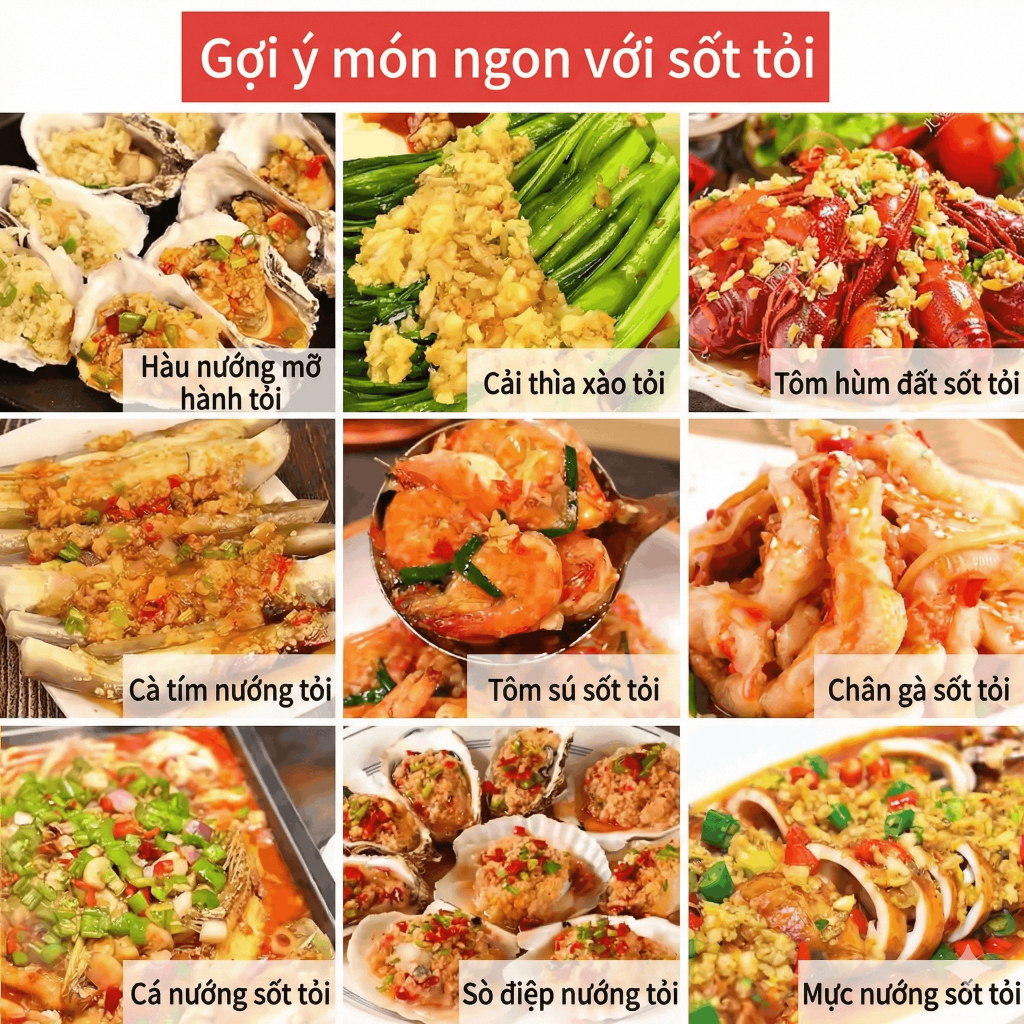 Nước Sốt Tỏi Băm Cao Cấp 230g-Vị Đậm Đà, Thơm Nồng Mix Tỏi Tươi & Gia Vị Đặc Biệt Dùng Ướp Nướng, Chấm Hải Sản Luka Food