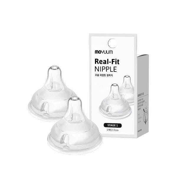 Thế hệ 3 - Núm bình sữa silicon Moyuum - Size 1/2/3/4 - Hộp 2 núm