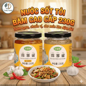 Nước Sốt Tỏi Băm Cao Cấp 230g-Vị Đậm Đà, Thơm Nồng Mix Tỏi Tươi & Gia Vị Đặc Biệt Dùng Ướp Nướng, Chấm Hải Sản Luka Food