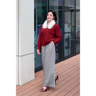 [LAMER x VIỆT HOA] Quần Ống Rộng Nữ Cạp Cao Quần Công Sở Dáng Suông 2 Lớp Dày Dặn L64W25T001