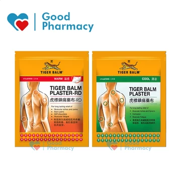 Tiger Balm Plaster RD - Miếng cao dán thảo dược giảm đau nhức, mỏi cơ, lưng, vai, cứng cổ, bong gân, hiệu quả kéo dài