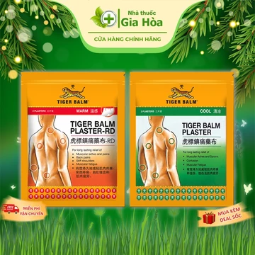 Miếng cao dán thảo dược Tiger Balm Plaster RD giúp giảm đau, nhức mỏi cơ thể, cứng cổ, bong gân, hiệu quả kéo dài