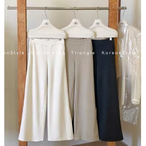 TRIANGLE - (Big size) Lovely Trousers(Cân nhắc kỹ, return is not welcomed) Quần nỉ ống rộng style Hàn Quốc