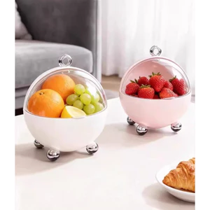 Hũ đựng hoa quả/ kẹo quà năm mới, vật trang trí bàn cà phê phòng khách dễ thương, hộp đựng đồ ăn vặt cao cấp để bàn.