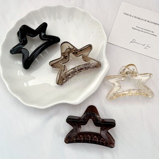 Kẹp nhựa Hàn Quốc kích thước nhỏ acrylic đám mây hình dạng ngôi sao tạo kiểu đuôi ngựa kẹp phụ kiện phụ nữ OKT_0002