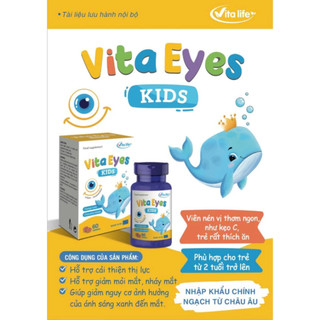 Vita Eyes Kids – Viên Nhai Bổ Mắt Cho Trẻ - Hỗ Trợ Cải Thiện Thị Lực, Giảm Mỏi Mắt