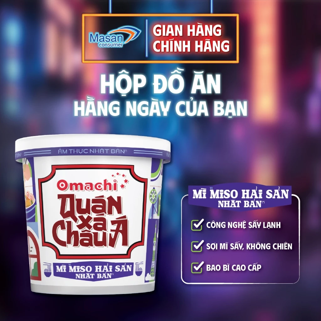 [Chọn món] Combo 5 Hộp Mì Omachi Quán Xá Châu Á