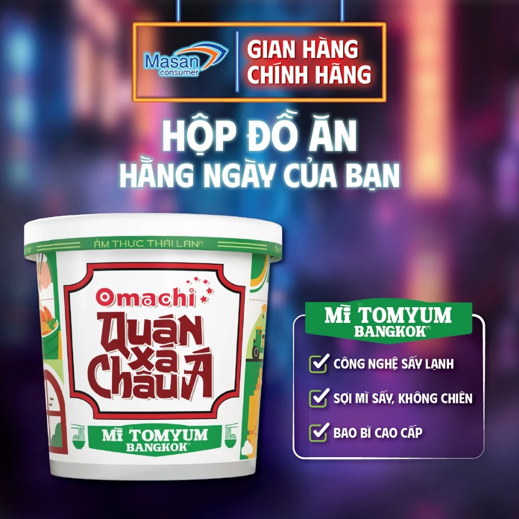 [Chọn món] Combo 5 Hộp Mì Omachi Quán Xá Châu Á