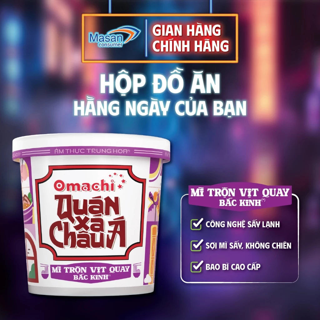 [Chọn món] Combo 5 Hộp Mì Omachi Quán Xá Châu Á