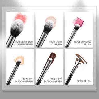 Set 6 cọ trang điểm FOCALLURE lông mềm tiện lợi đa năng nhỏ gọn nhập khẩu chính hãng - Bebeau