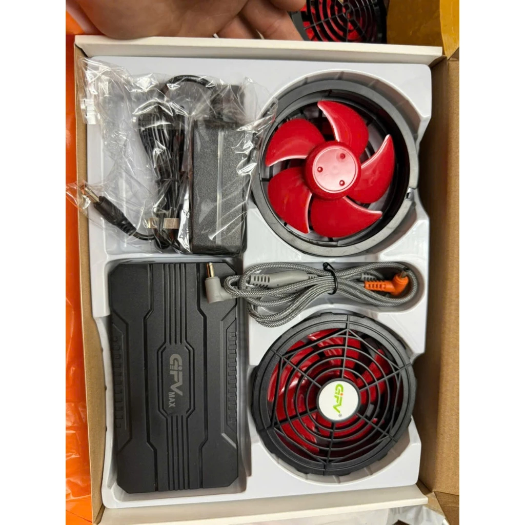 Bộ Phụ Kiện Áo Điều Hòa GIFV Chính Hãng Pin 50.000 MAH Quạt Không Chổi Than Hoạt Động Từ 12-18 Tiếng