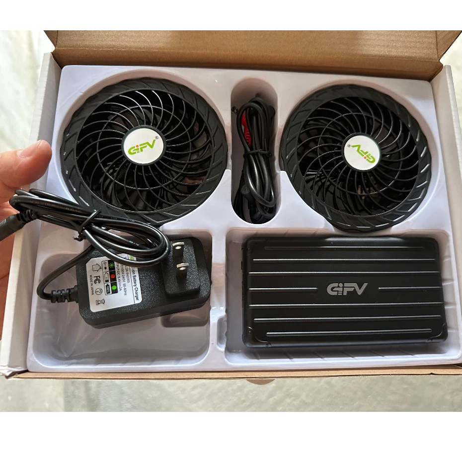 Bộ Phụ Kiện Áo Điều Hòa GIFV Chính Hãng Pin 50.000 MAH Quạt Không Chổi Than Hoạt Động Từ 12-18 Tiếng