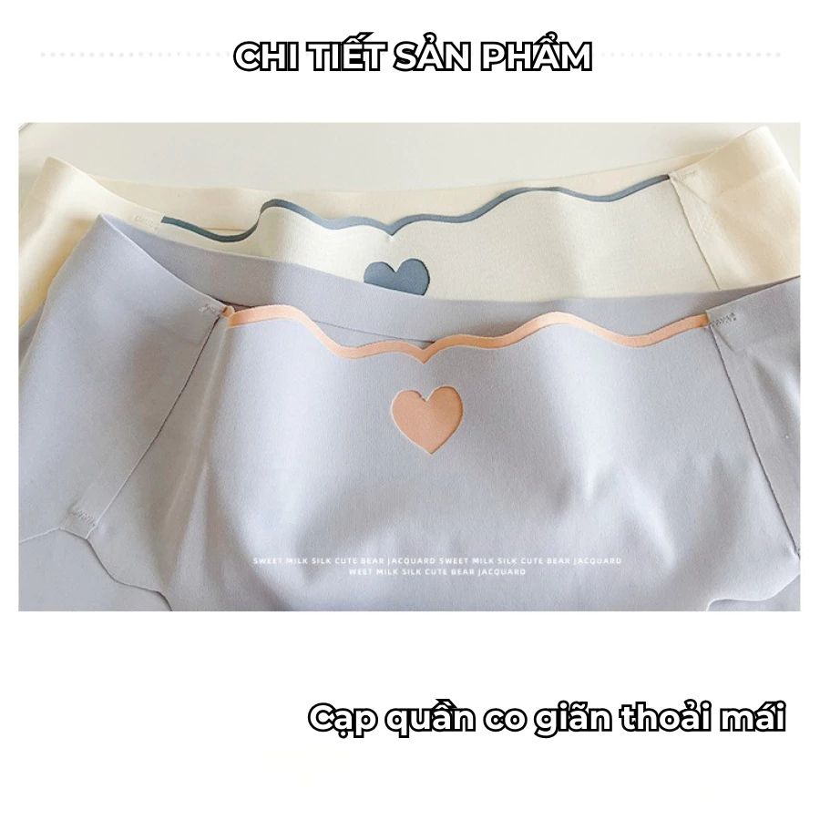 [Peinn] Combo 10 Quần Lót Su Tim Nữ Chất Su Đúc Loại 1 Mềm Mịn Thoáng Viền Sóng Quyến Rũ 40-75Kg QL104 QLS38