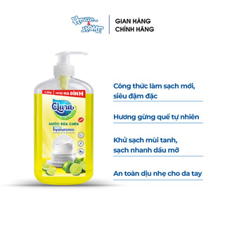 Nước Rửa Chén Clara Tinh Chất Chanh 1,5kg NRCC04, Nước Rửa Bát Đánh Bay Dầu Mỡ, Khử Mùi Tốt, An Toàn Da Tay