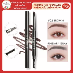 Chì kẻ lông mày FOCALLURE 2 đầu bền màu không thấm nước sắc nét dễ kể nhập khẩu chính hãng - Bebeau