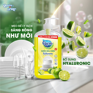 Nước Rửa Chén Clara Tinh Chất Chanh 1,5kg NRCC04, Nước Rửa Bát Đánh Bay Dầu Mỡ, Khử Mùi Tốt, An Toàn Da Tay