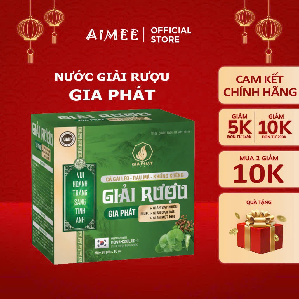 Gói Uống Giải Rượu Gia Phát Giảm Say Rượu, Đau Đầu, Hoa Mắt, Mệt Mỏi Cho Người Uống Bia Rượu 20 Gói