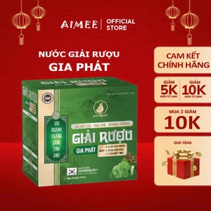 Gói Uống Giải Rượu Gia Phát Giảm Say Rượu, Đau Đầu, Hoa Mắt, Mệt Mỏi Cho Người Uống Bia Rượu 20 Gói