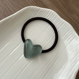 Cột tóc đơn giản acrylic hình trái tim cao su dây buộc tóc phụ kiện phụ nữ OCT_0005