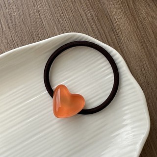 Cột tóc đơn giản acrylic hình trái tim cao su dây buộc tóc phụ kiện phụ nữ OCT_0005