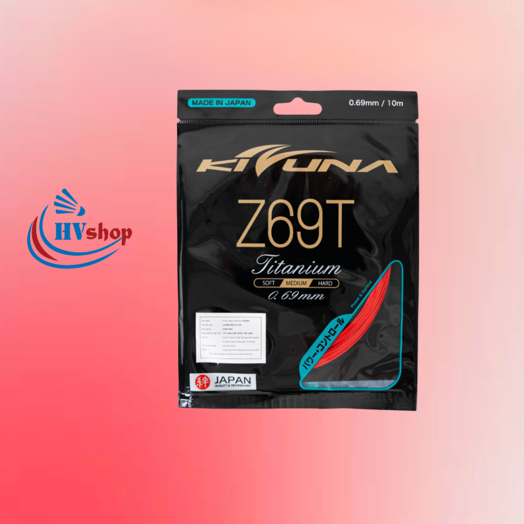Cước căng vợt cầu lông Kizuna Z69T giá thành phải chăng, kiểm soát cầu tốt - HVShop