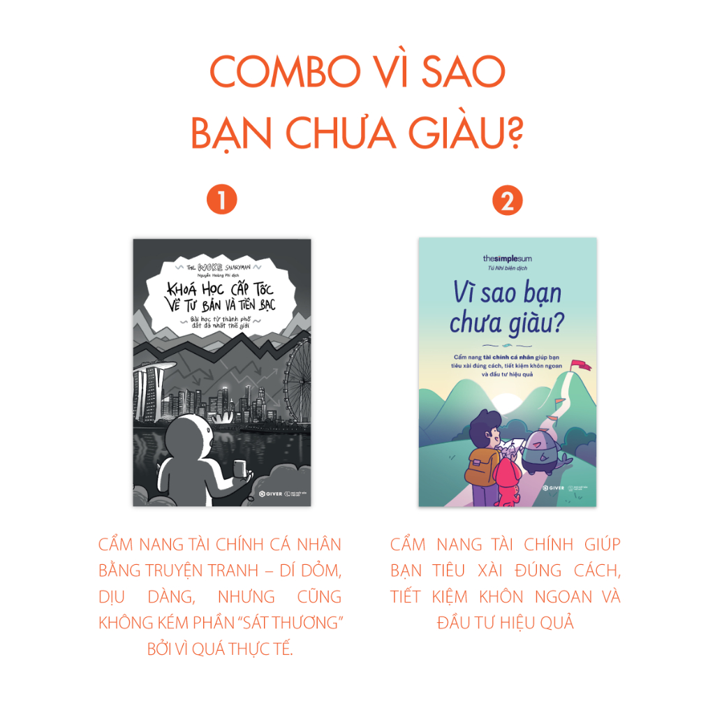 Sách - Combo Vì Sao Bạn Chưa Giàu?