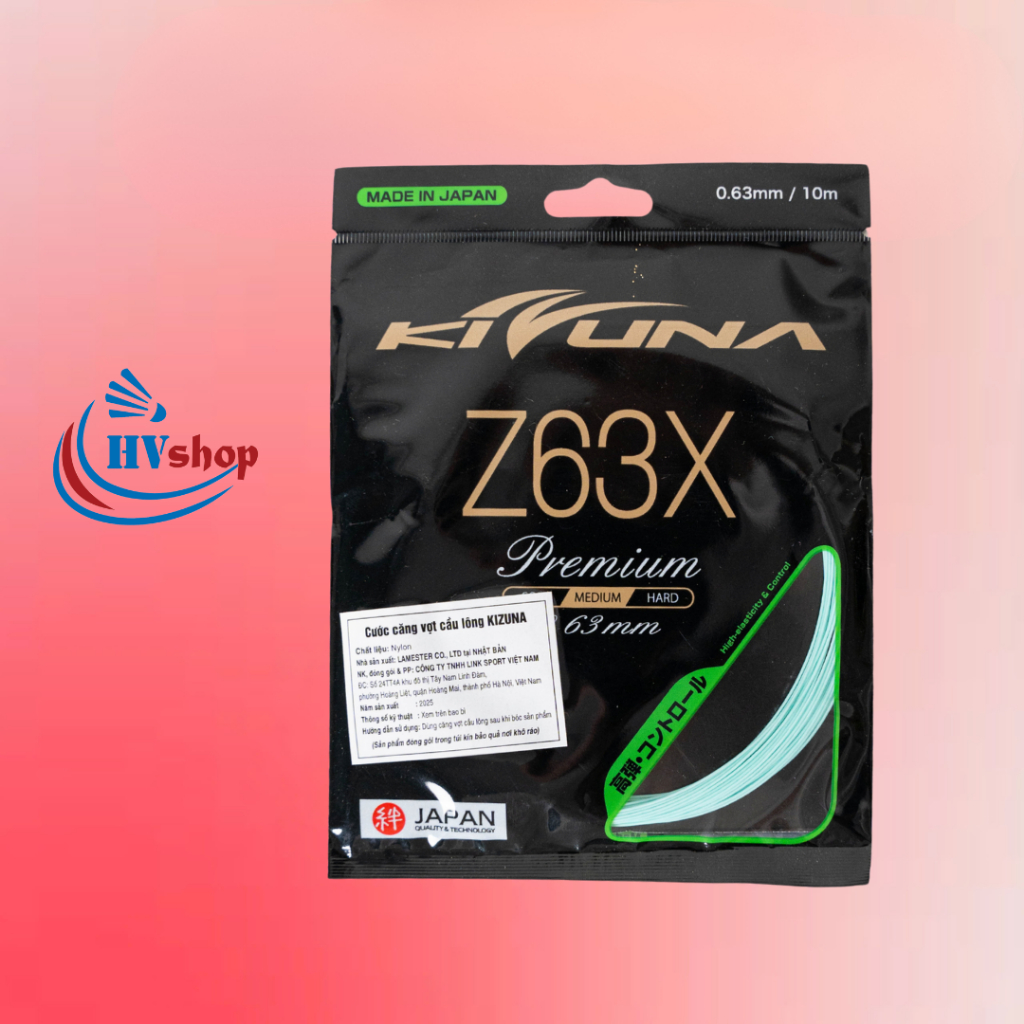 Dây cước căng vợt cầu lông Kizuna Z63X dòng cước mềm với khả năng trợ lực vượt trội - HVShop