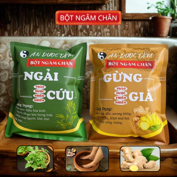 Bột Ngâm Chân Thảo Dược An Dược Tâm, Thảo Dược Việt Nam 100 túi lọc/gói lớn