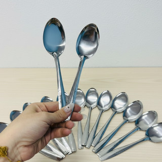 [Giá Xưởng] Combo 10 Thìa muỗng súp nhọn inox chuyên dùng bán cơm sườn, suất ăn công nghiệp