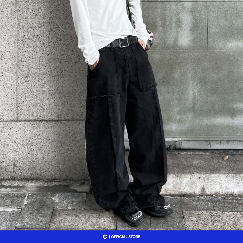 (CÒN SIZE M) Quần jeans Side WalkQuần jeans ống rộng nam nữ quần bò Local Brand Chính Hãng City Cycle