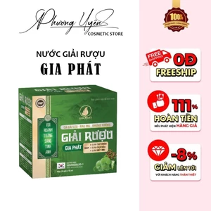 Gói Giải Rượu GIA PHÁT Hộp 20 Gói Hỗ trợ giảm buồn nôn mệt mỏi do tiệc tùng tiếp khách xã giao