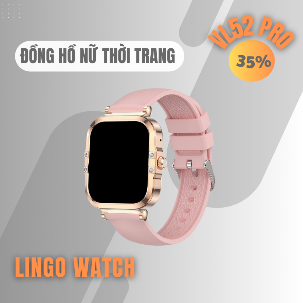 Đồng Hồ Nữ Thông Minh VL52 PRO – Đính Đá Sang Trọng, Gọi Bluetooth, IP68 - Lingotrans
