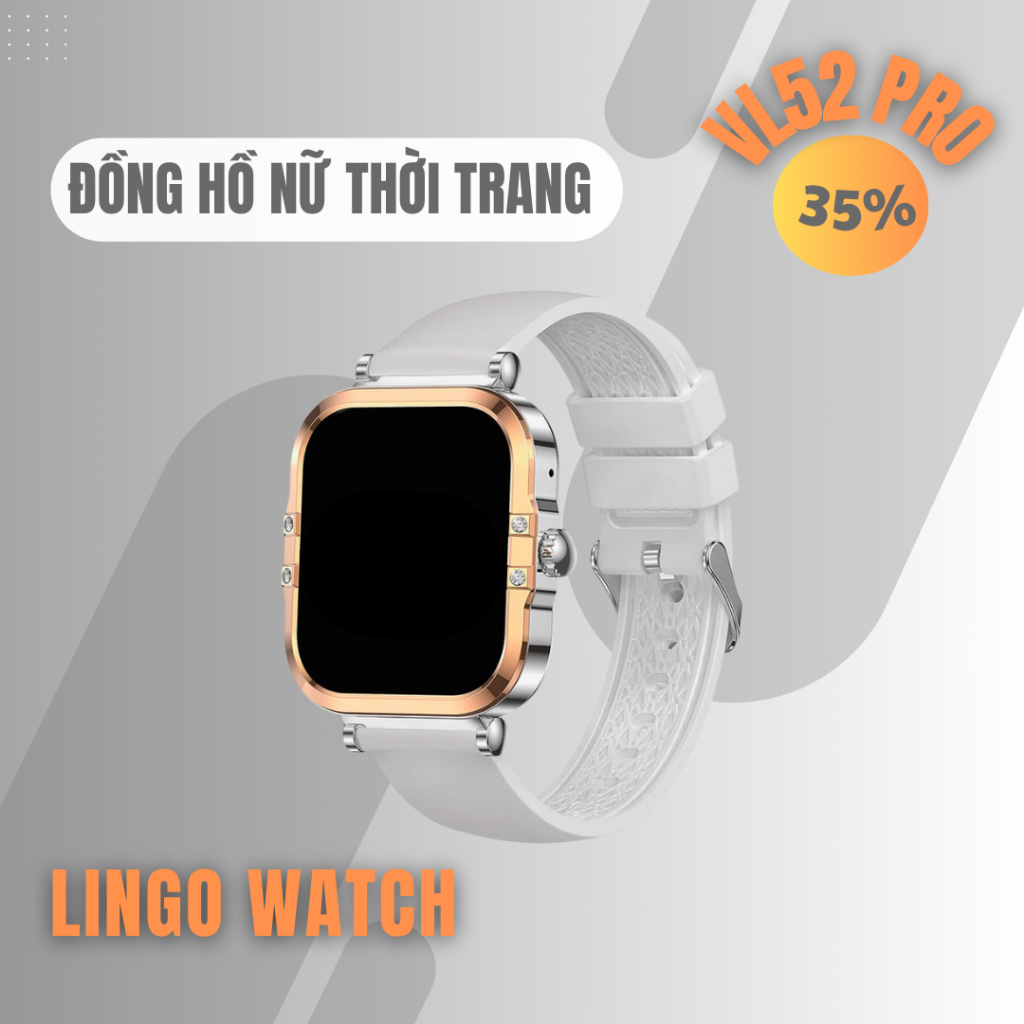 Đồng Hồ Nữ Thông Minh VL52 PRO – Đính Đá Sang Trọng, Gọi Bluetooth, IP68 - Lingotrans