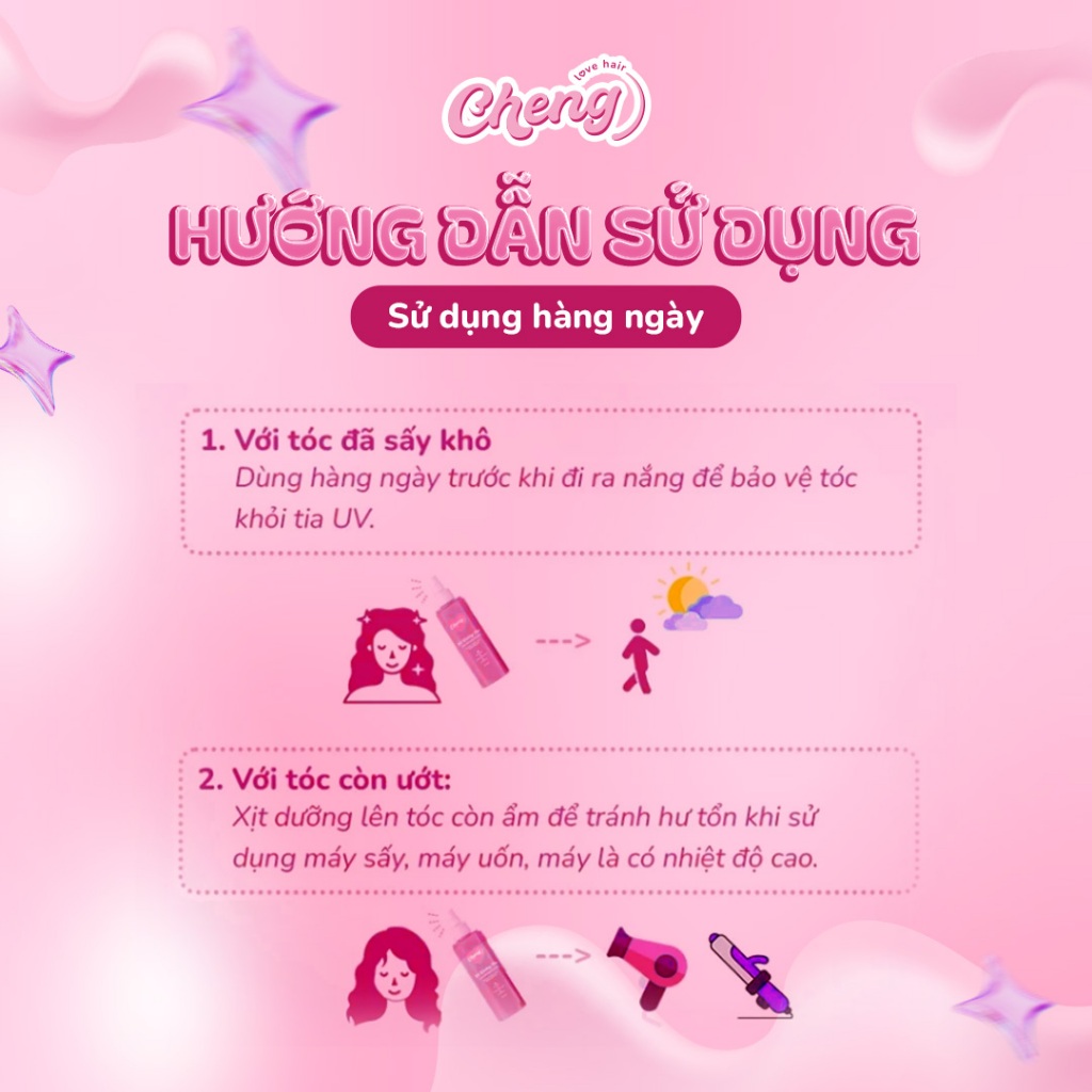 XỊT DƯỠNG TÓC SIÊU MƯỢT SIÊU PHỤC HỒI CHỐNG NHIỆT CHỐNG NẮNG với mùi hương Dark Beauty | Chenglovehair, Chenglovehairs