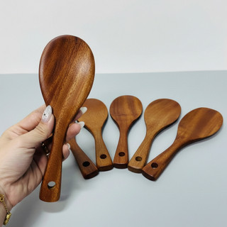 COMBO 3 CÁI Muôi Vá xới cơm , múc canh bằng gỗ được làm từ gỗ xà cừ nguyên khối