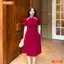 Đầm thiết kế BEMINE cổ tàu đính nơ dáng chữ A phù hợp đi chơi-B419