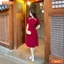 Đầm thiết kế BEMINE cổ tàu đính nơ dáng chữ A phù hợp đi chơi-B419
