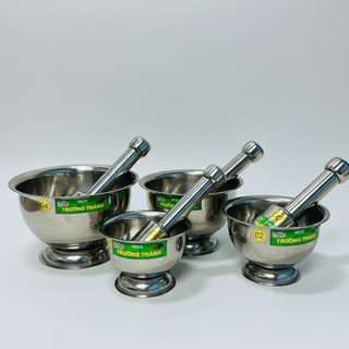 [Giá Xưởng] Bộ Cối Chày Inox 304 Giã Tiêu, Tỏi, Gia Vị Tiện Lợi, Bền Đẹp Dễ Vệ Sinh