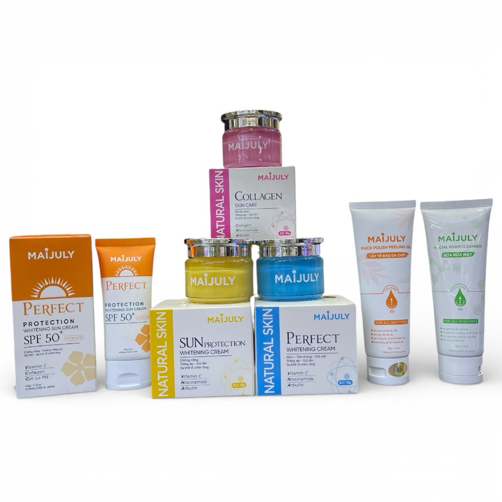 Mỹ Phẩm Maijuly Chăm Sóc Da Hoàn Hảo Cho Phái Đẹp Chính Hãng - Kem Dưỡng Da, Kem Chống Nắng, Collagen, Kem Trắng Da