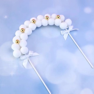 Topper cắm bánh [FREESHIP🚗] SET 10 Vòm bông - trang trí bánh sinh nhật