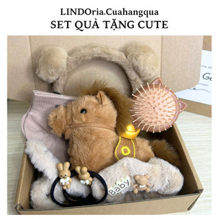Set Quà Tặng Bạn Gái Cute LINDOria, Quà Sinh Nhật, 14/2, 8/3, 20/10, Capybara, Cinna, Kitty..