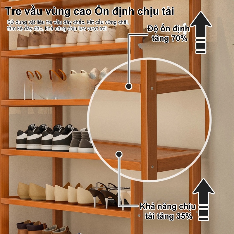 Kệ Giày Gỗ Phong Cách Tối Giản Tiết Kiệm Không Gian Giúp Nhà Cửa Ngăn Nắp Cho Phòng Khách