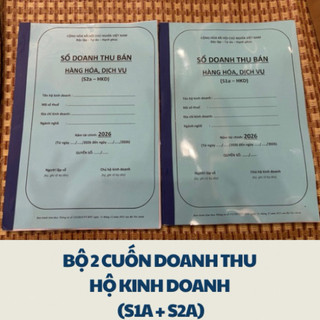 Sách - Bộ sách Doanh Thu cho Hộ Kinh Doanh (S1a + S2a)  (100 trang - 2 mặt)