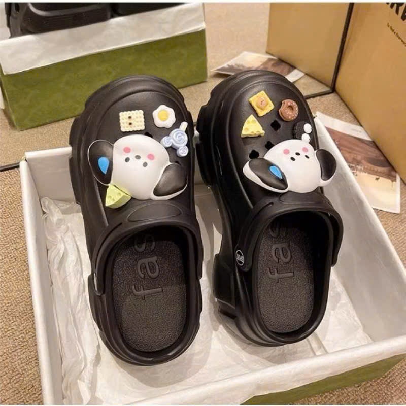 Dép sục cross nữ đế 3-4cm tăng chiều cao siêu nhẹ tặng kèm sticker Cún | BigBuy360 - bigbuy360.vn