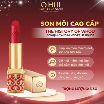 Son Nhung Lì Cao Cấp The history of Whoo Gongjinhyang Mi Velvet Lip Rouge 3,5g