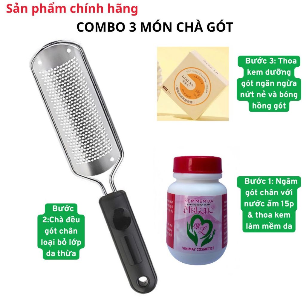 [Ưu Đãi Sản Phẩm Mới] Combo 3 món chà gót chân thay lưỡi dành cho chị em làm tại nhà